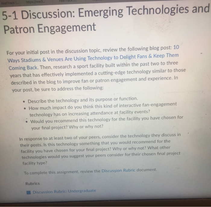https://ww3 5-1 Discussion: Emerging Technologies