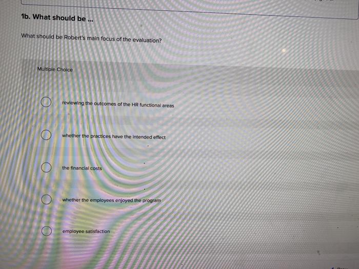 Required information 1. Effective Evaluation