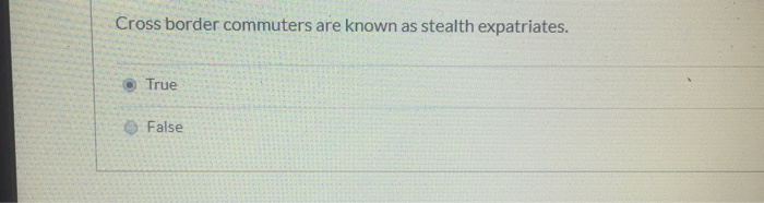 Cross border commuters are known as stealth