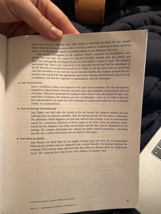 disorder and subsequently left ber at the Post