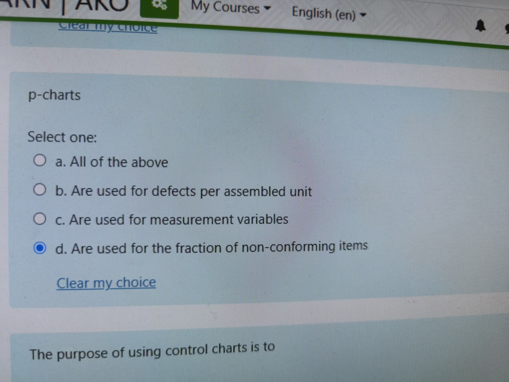 My Courses English (en) - CIEd My CTICE p-charts
