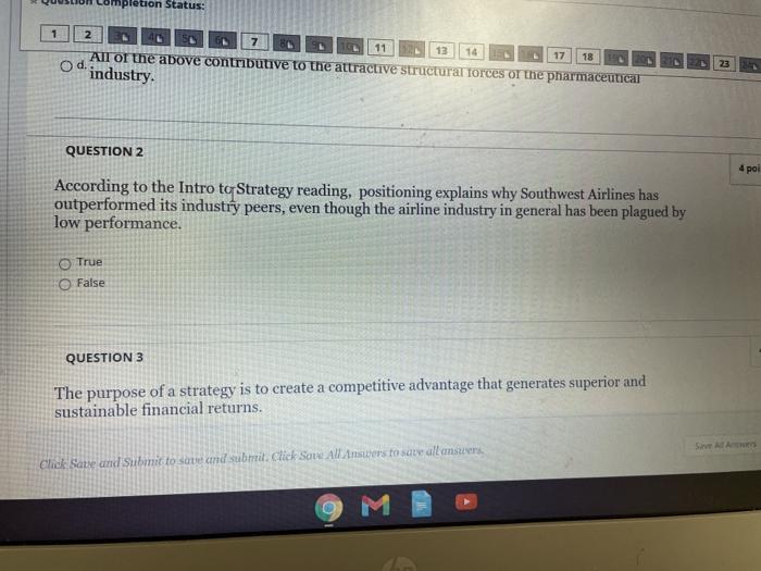 tion Status: 1 2 7 11 13 14 17 O d. All of the