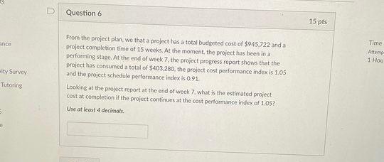 From the project plan, we that a project has a