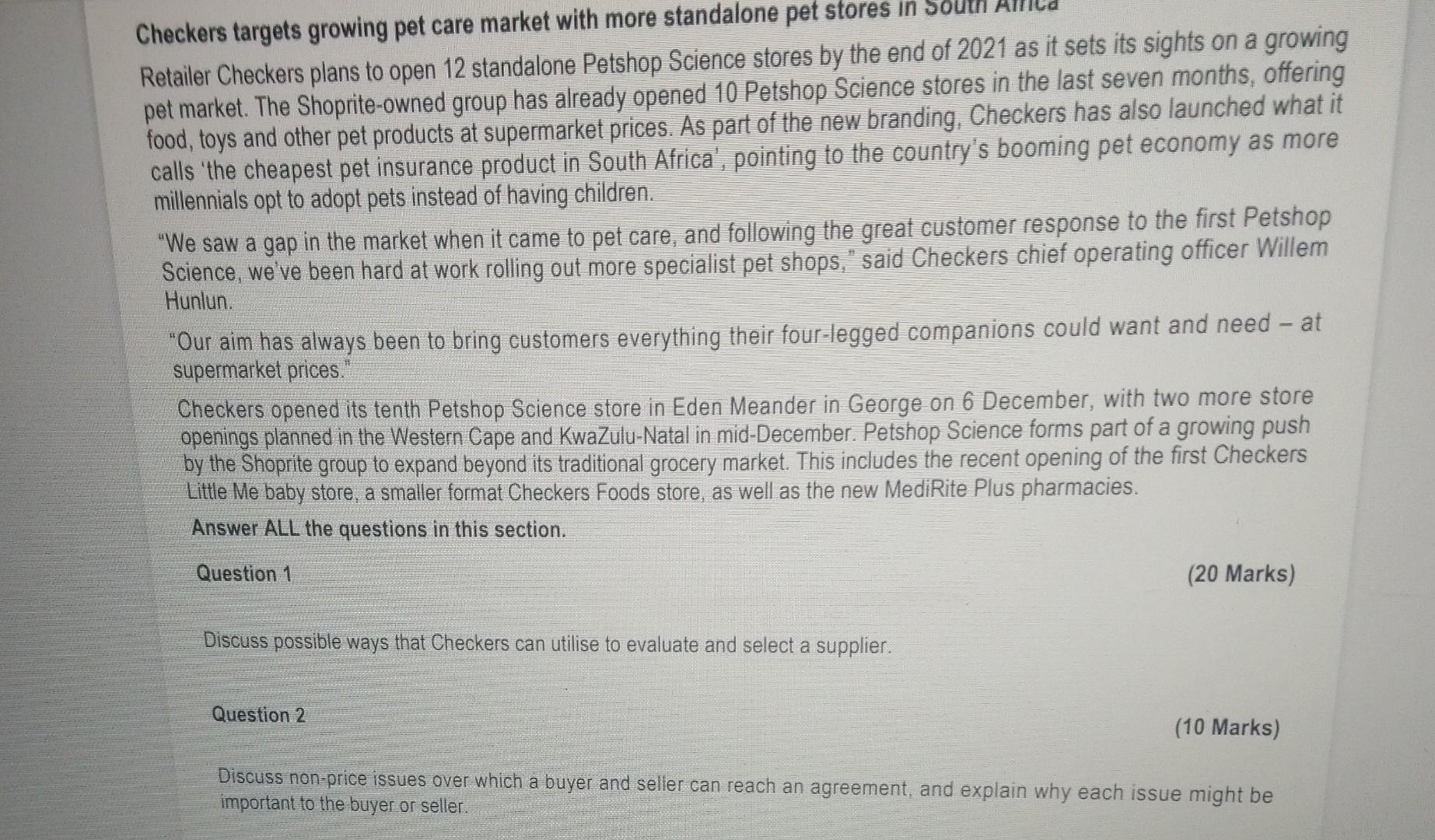 Checkers targets growing pet care market with