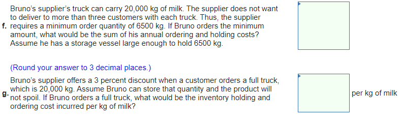 Holding Cost is 0.02 Bruno Fruscalzo decided to