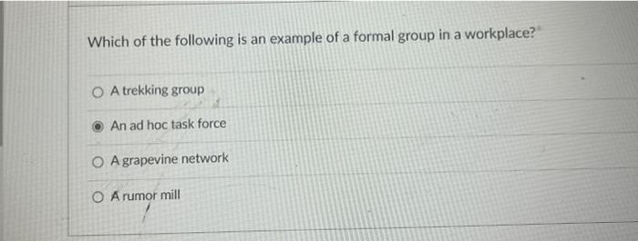 Which of the following is an example of a formal