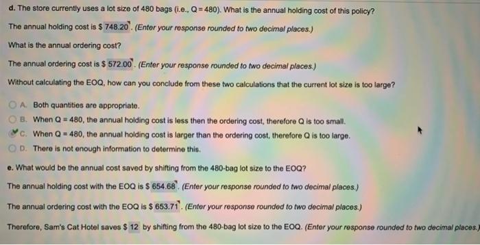 Sam's Cat Hotel operates 52 weeks per year, 5