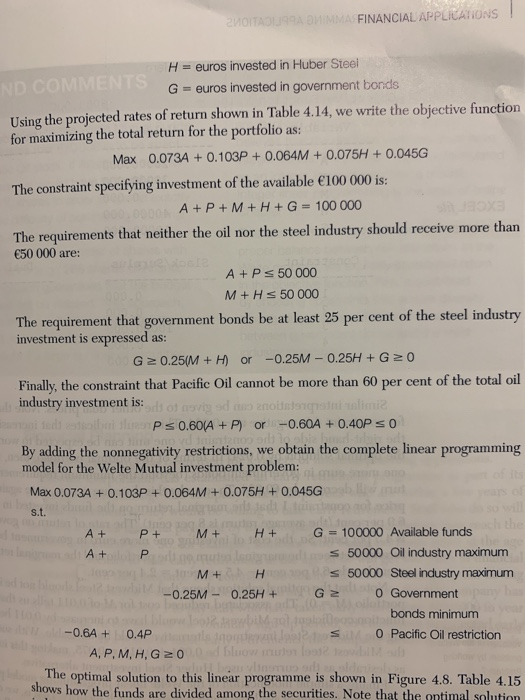 Write out this problem as a linear programme can
