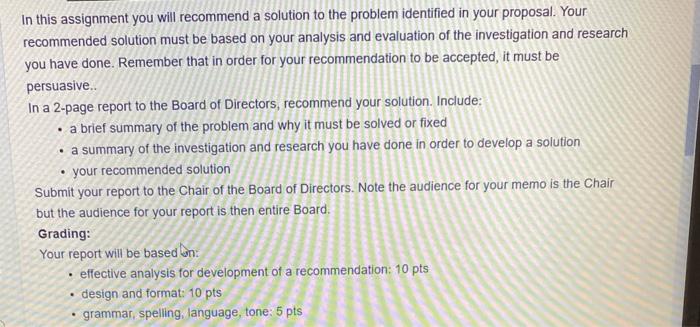 2 pages problem solving report on any topic. In