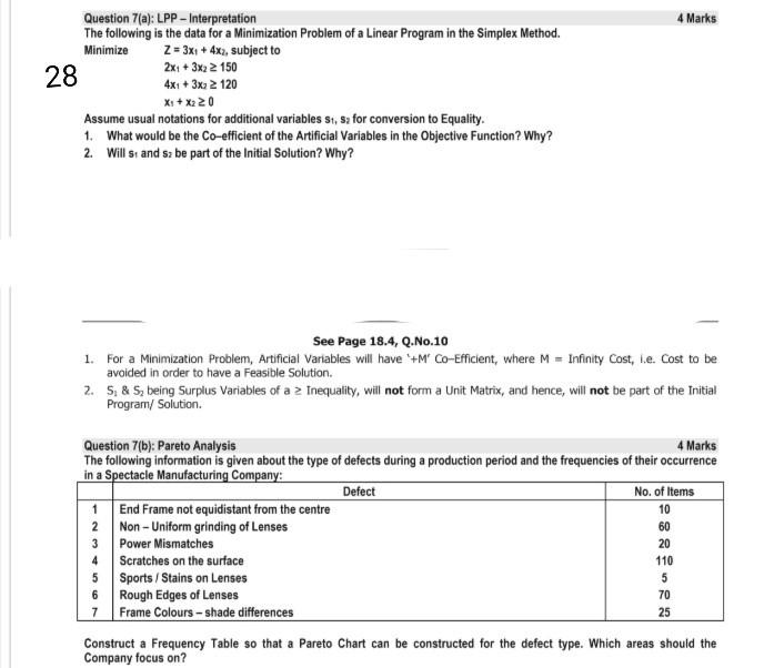 Need detailed information 4 Marks 28 Question