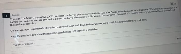 please answer these 5 points Cranston Cranberry