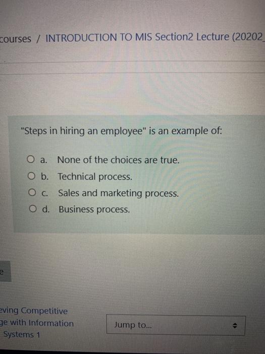 courses / INTRODUCTION TO MIS Section2 Lecture
