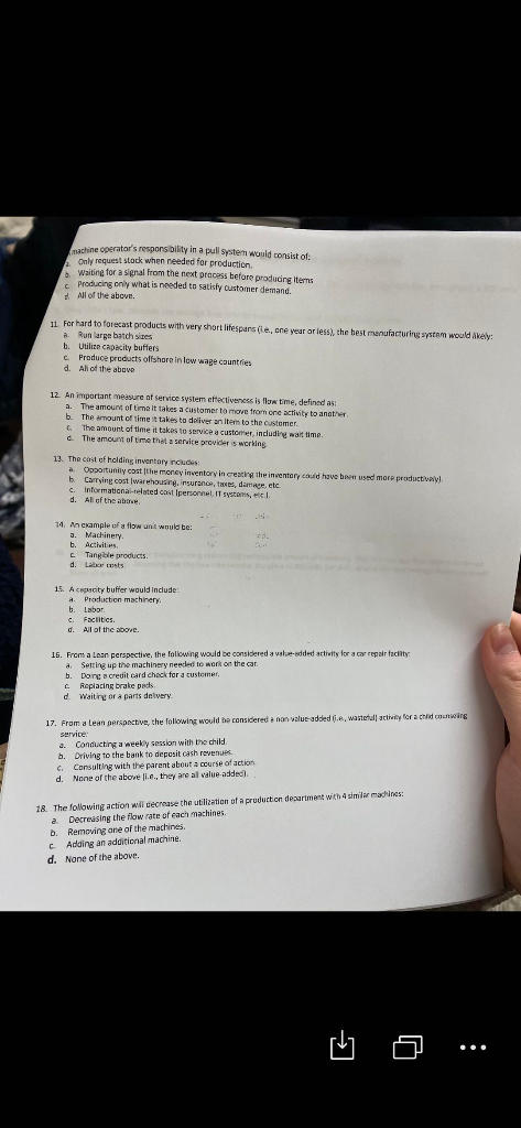 machine operator's respons bility in a pull