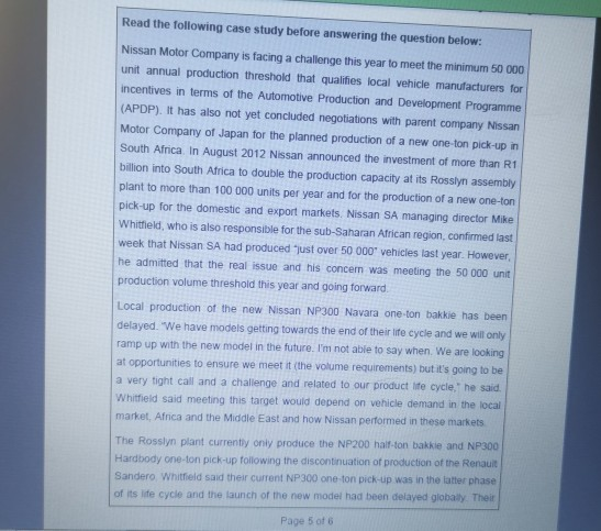 Read the case study above and answer the question