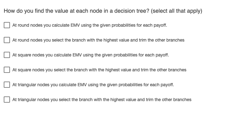 How do you find the value at each node in a