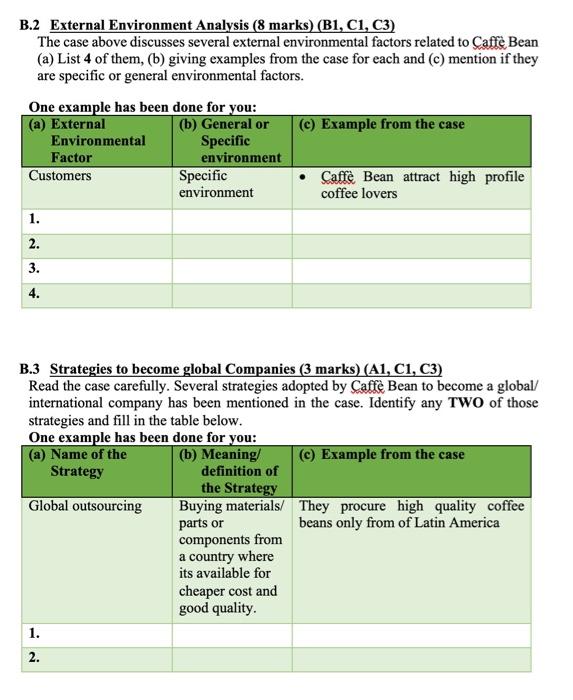 help plz fast PART B: 25 Marks (A1, A3, B1, C1,