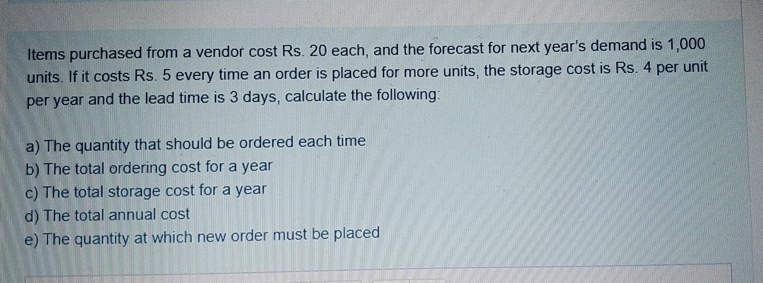 please ans this in 10 mins Items purchased from a