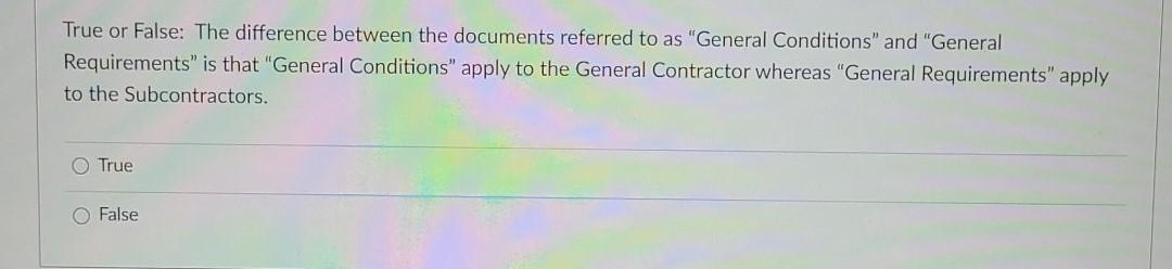 True or False: The difference between the