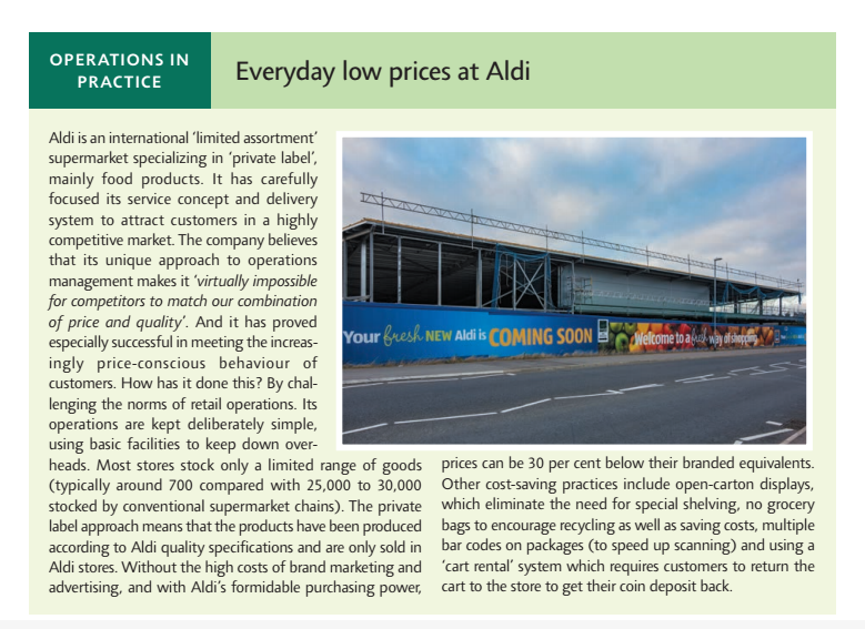 Compare operations at Aldi ('operations in