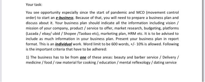 Your task: You see opportunity especially since