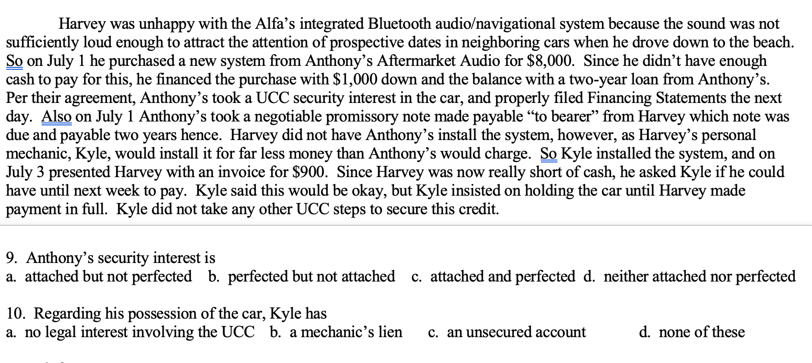 1. Questions 1. thru 15. are based on the