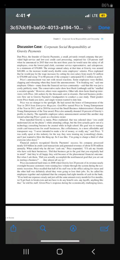 Read the Discussion Case: Corporate Social