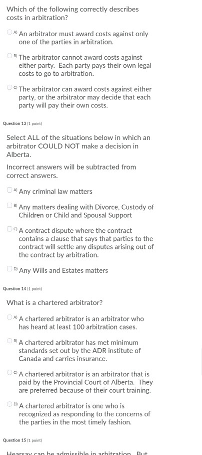 Which of the following correctly describes costs