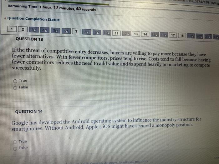 53742789-185e Remaining Time: 1 hour, 17 minutes,