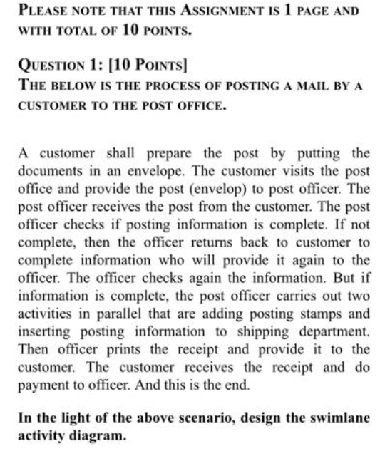 PLEASE NOTE THAT THIS ASSIGNMENT IS 1 PAGE AND