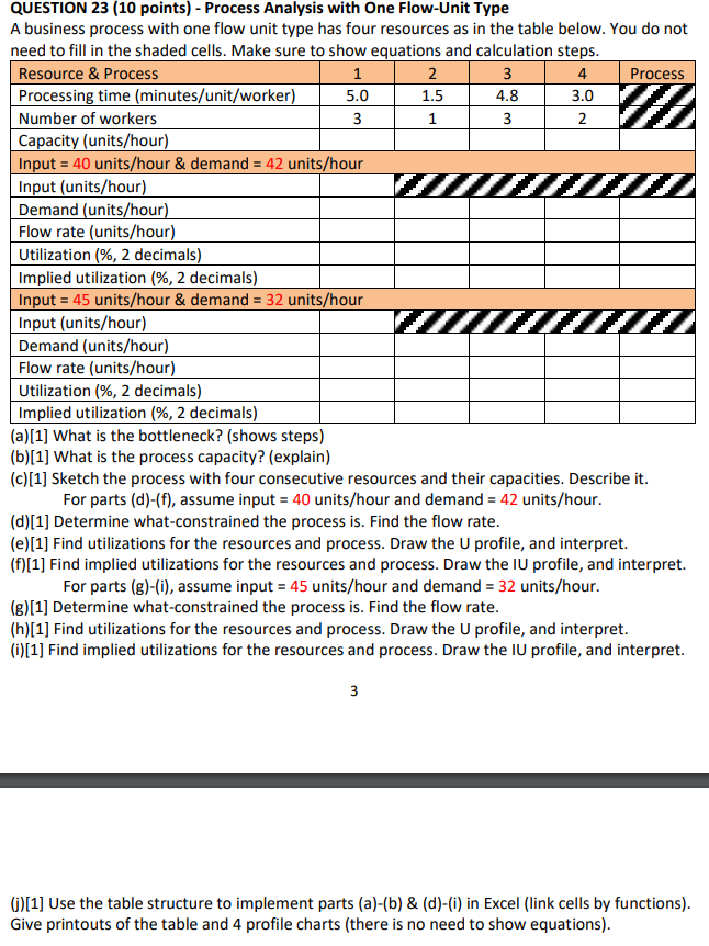 show calculations please QUESTION 23 (10 points)