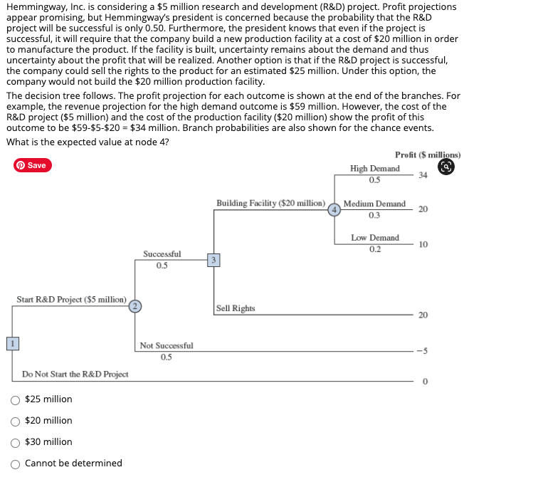 2. What is the expected value at node 2? 3. What