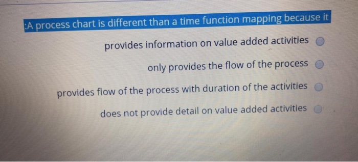 :A process chart is different than a time