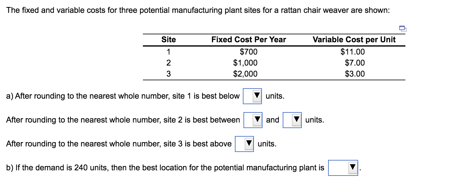 QUESTION 1 OPTIONS - 250, 0, 75 QUESTION 2 PART 1