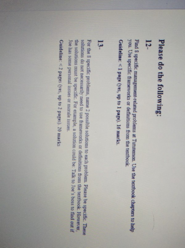 Part 2: Case Study (Disclaimer: Fictitious case