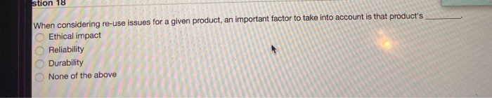 When considering re-use issues for a given