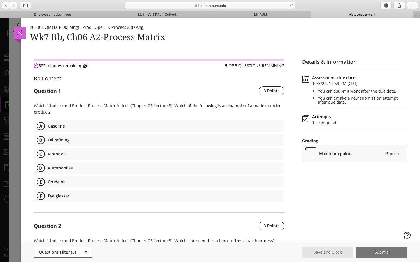 Bb Content Question 1 Watch "Understand Product