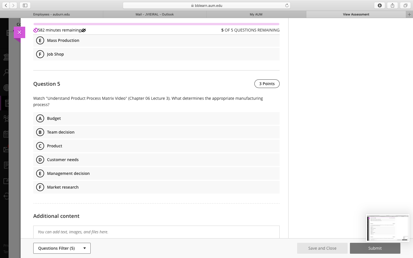 Bb Content Question 1 Watch "Understand Product