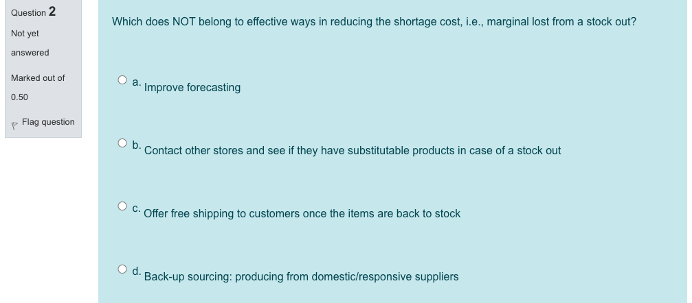 Question 2 Which does NOT belong to effective