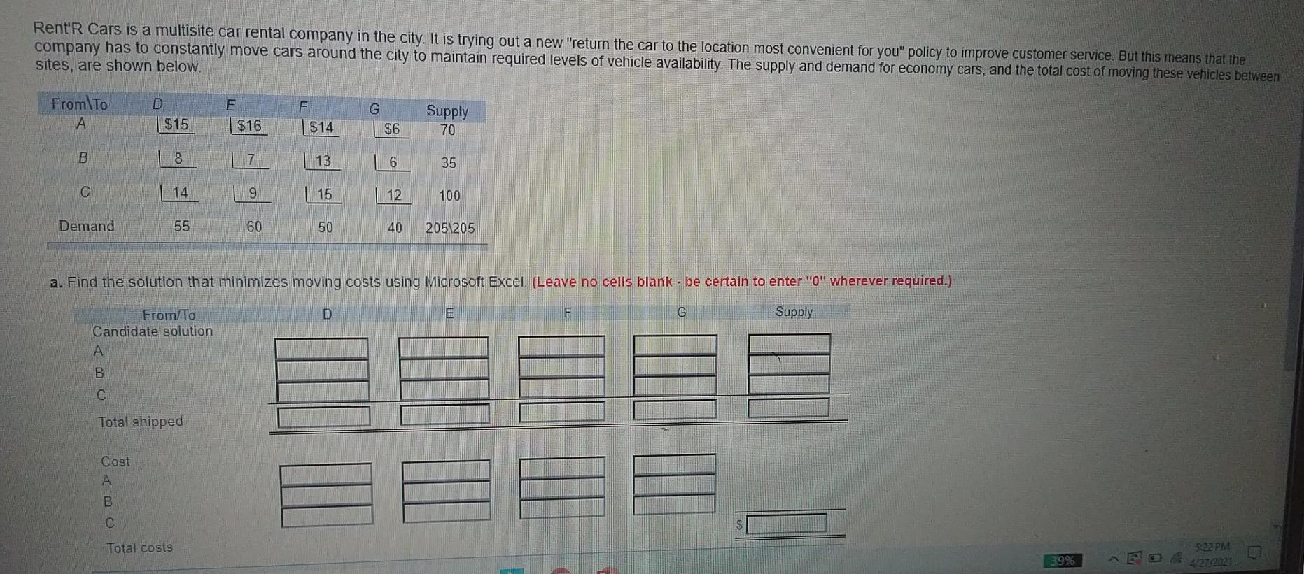 please show how you used excel. I will give a
