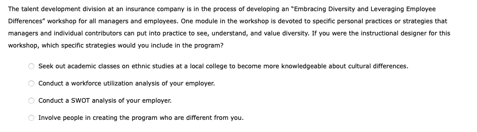 Human Resources class, A. B. C. An entertainment