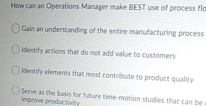 How can an Operations Manager make BEST use of