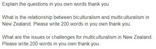 Explain the questions in you own words thank you
