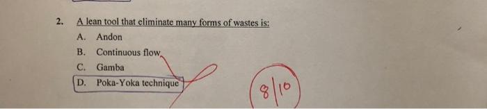 topic : lean production 2. A lean tool that