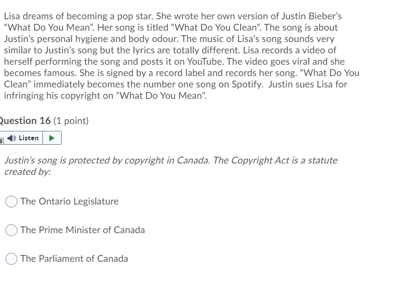 Lisa dreams of becoming a pop star. She wrote her