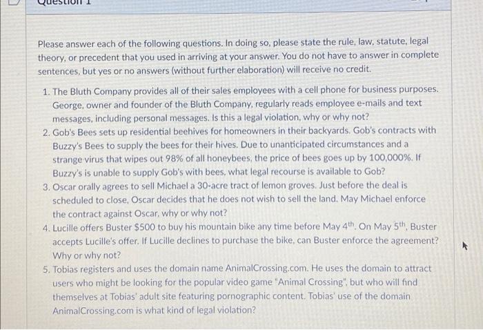 please help soon Please answer each of the