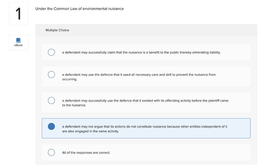 Envrinmental Nusisance Under the Common Law of
