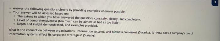 Answer the following questions clearly by