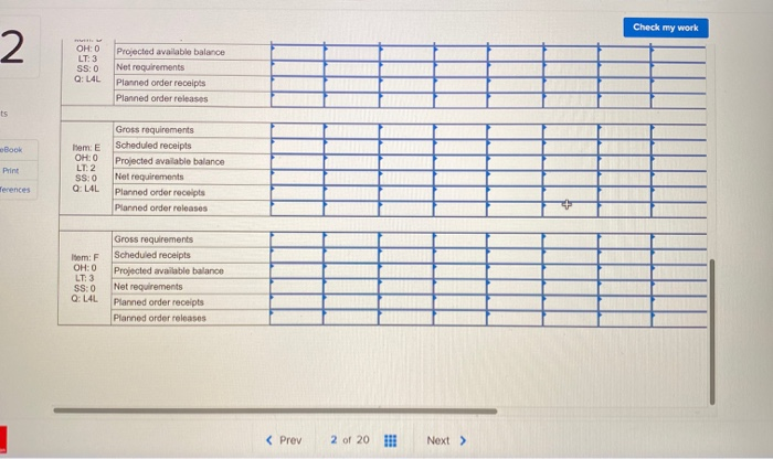 Check my work 2 Problem 9-18 (Algo) Product A is