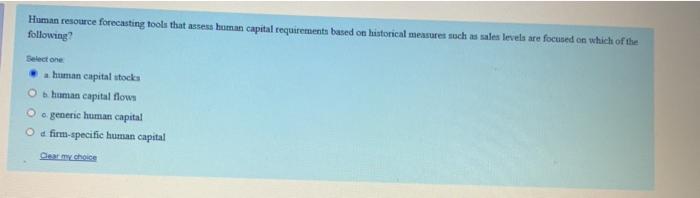 Human resource forecasting tools that assess