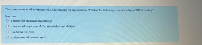 Human resource forecasting tools that assess